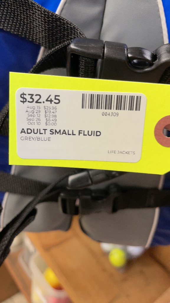 Fluid Adult Small Life Jacket