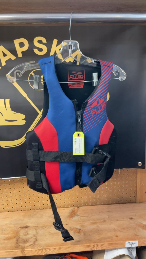 Fluid Aquatics Adult X-Small Life Jacket - Red/Blue