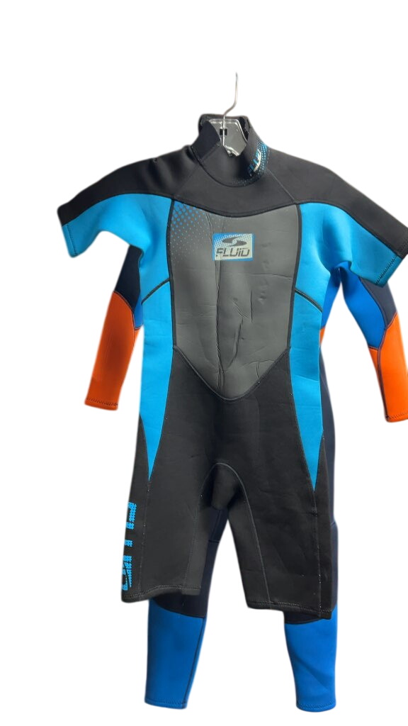 Fluid Junior Size 10 Wetsuit - Black/Blue - image 1
