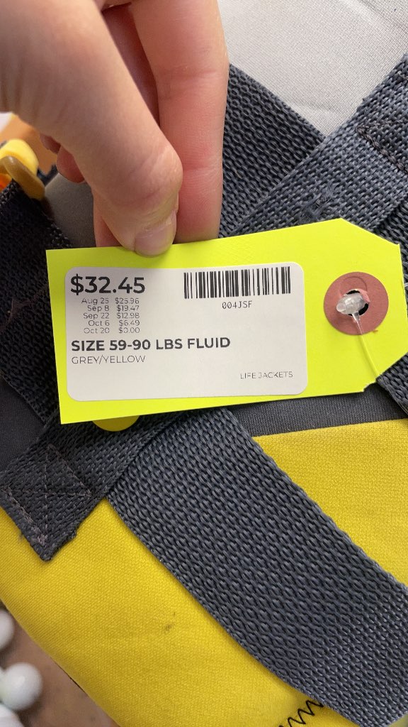 Fluid Life Jacket 59-90 LBS