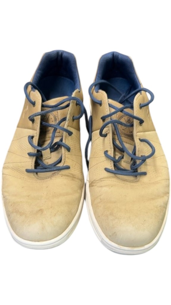 FootJoy Golf Shoes Contour Casual Tan/Blue Used Size 9.5 - image 1
