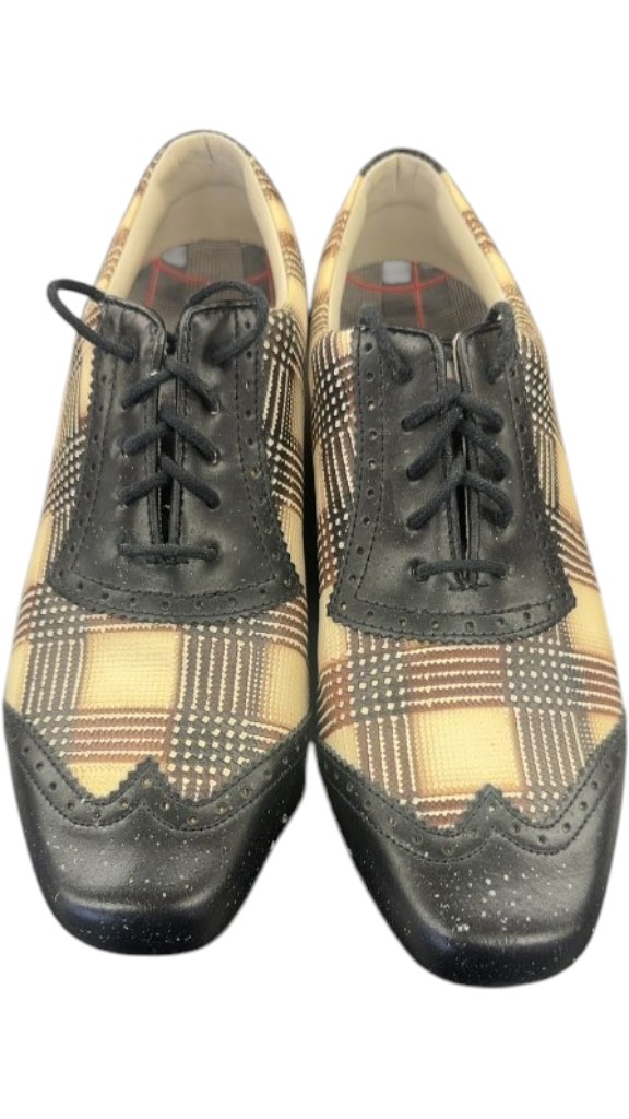 FootJoy Golf Shoes LoPro Collection Plaid Wingtip Good Condition 7.5W - image 1
