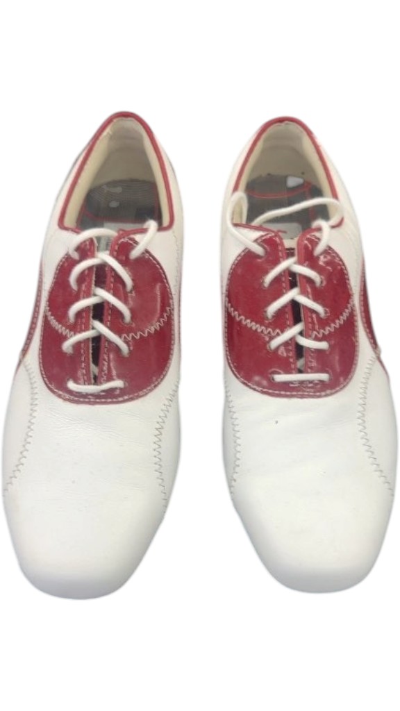 FootJoy Golf Shoes LoPro Collection White/Red Good Condition Size 7.5 - image 1