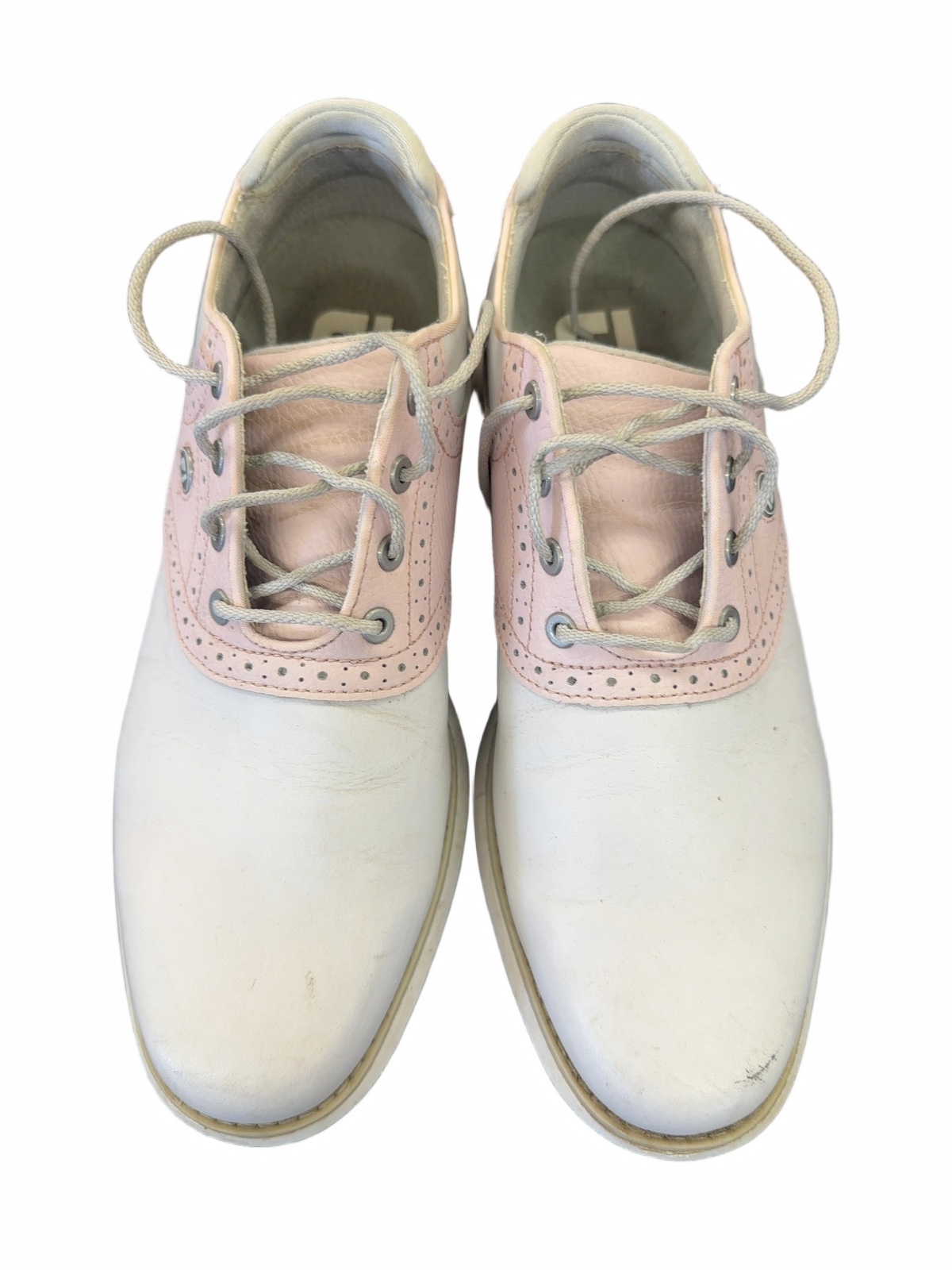 FootJoy Women's Wingtip Golf Shoes - White/Pink - Size 9 - image 1