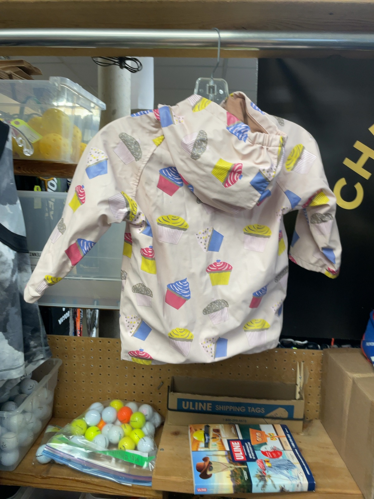 Foxfire Rain Jacket Size 4 Pink Cupcake Print