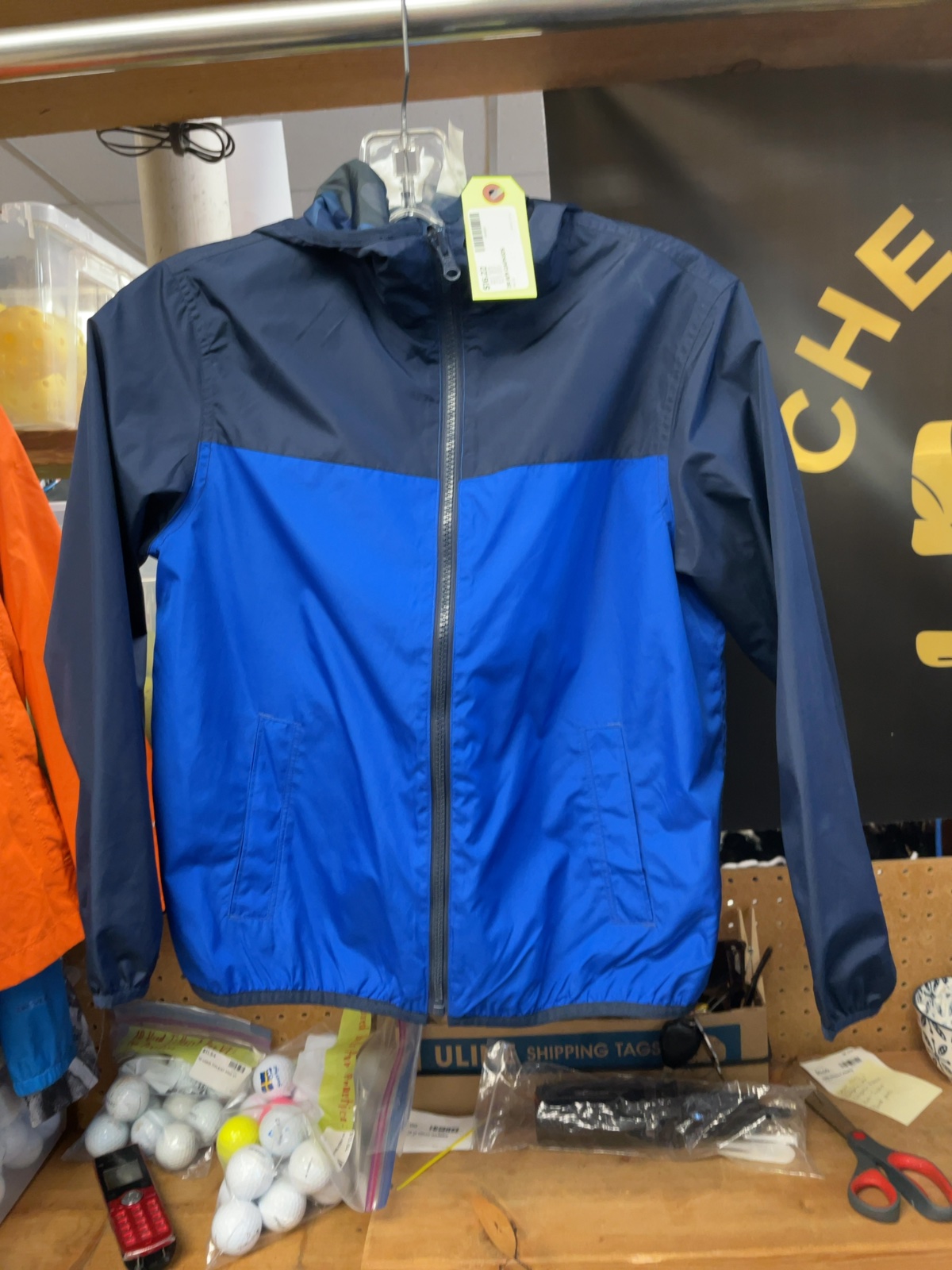Gap Kids Junior 8/9 Blue Hooded Jacket Shell - image 1