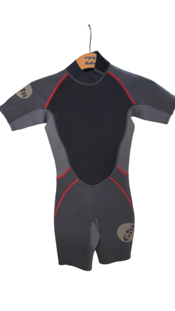 Gill Junior Shorty Wetsuit Black/Grey/Red Good Condition JR