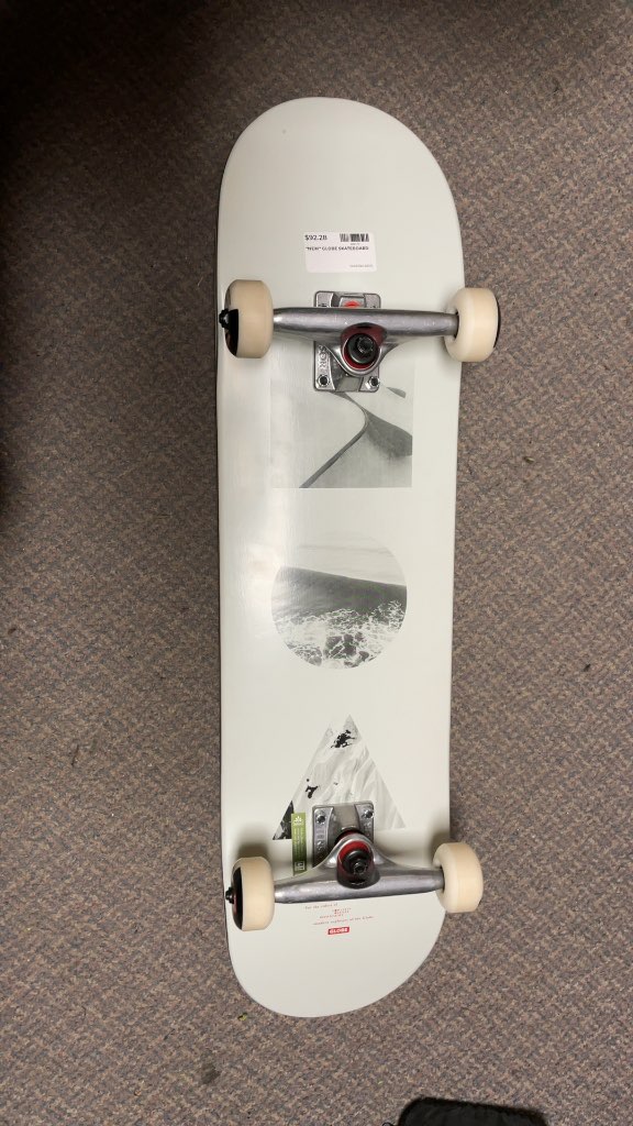 Globe Complete Skateboard - White with Tensor Trucks