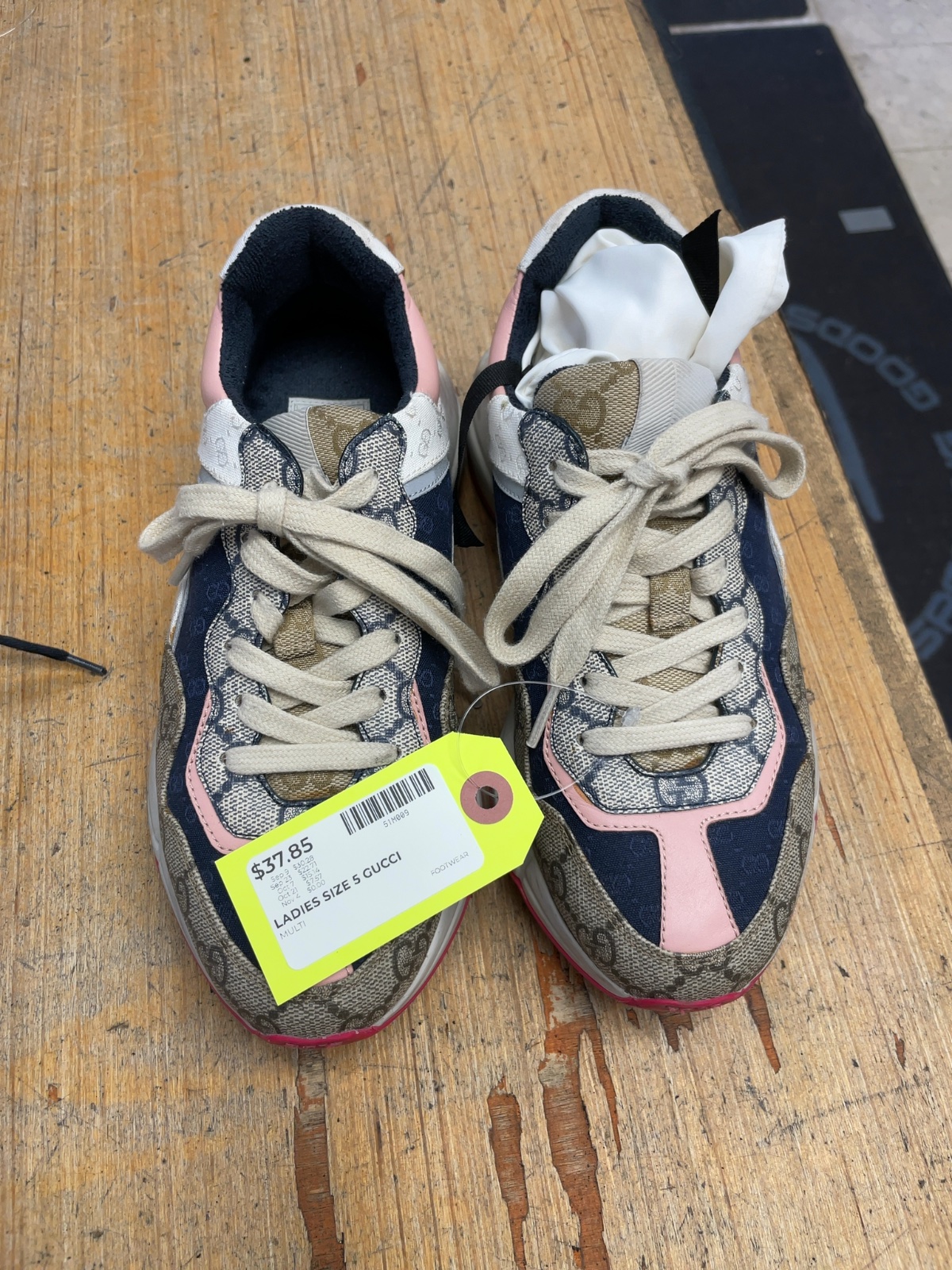 Gucci Ladies Multi-Color GG Monogram Sneakers
