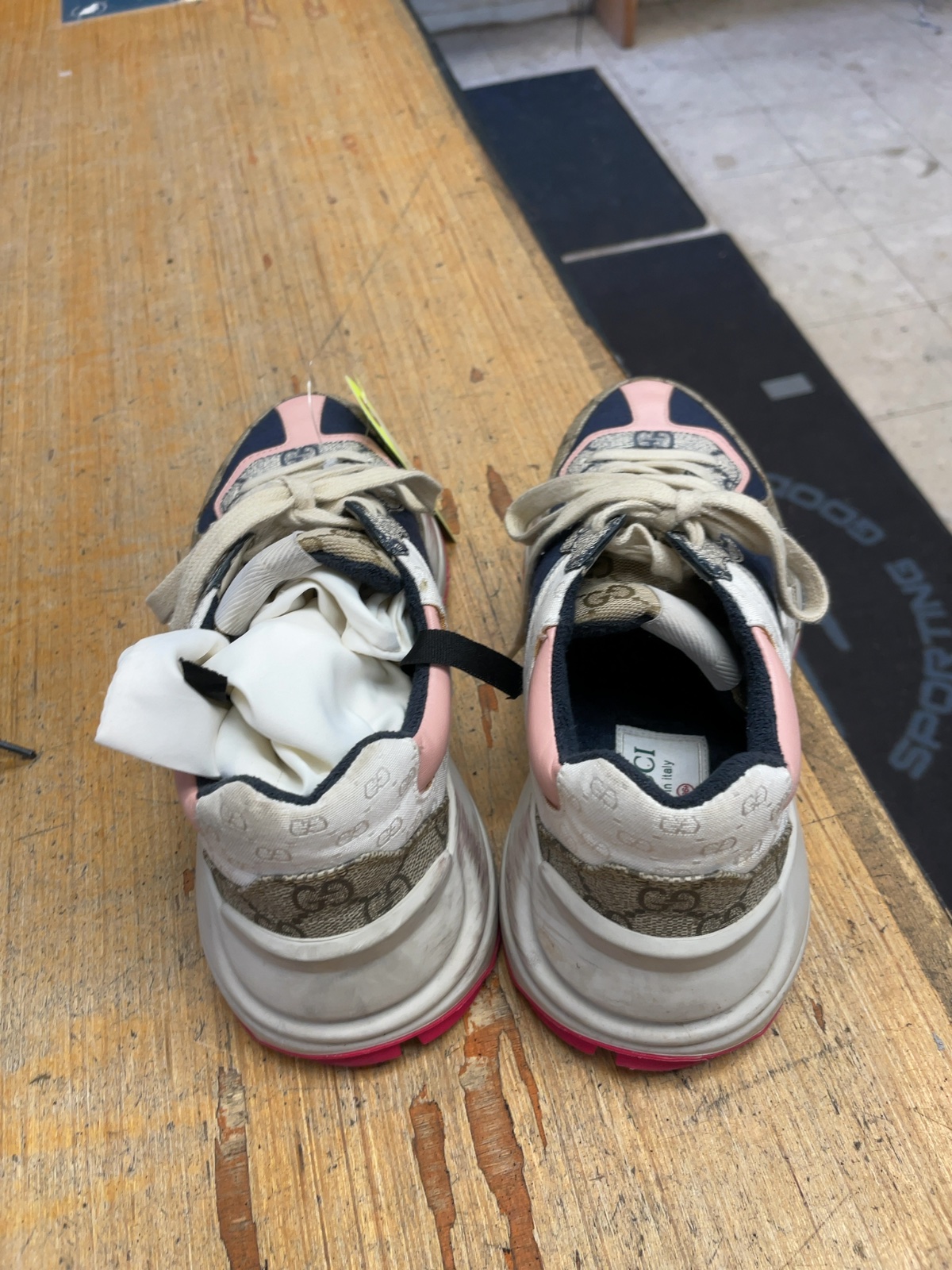 Gucci Ladies Multi-Color GG Monogram Sneakers
