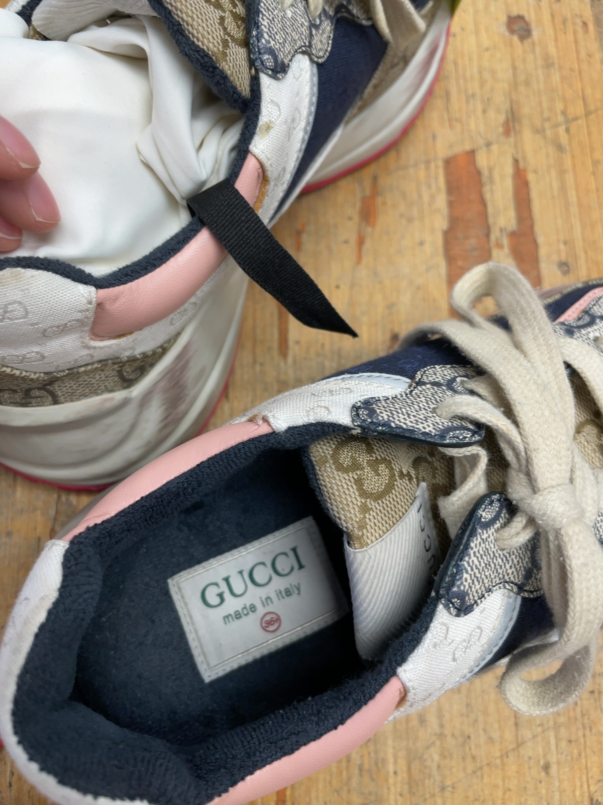 Gucci Ladies Multi-Color GG Monogram Sneakers
