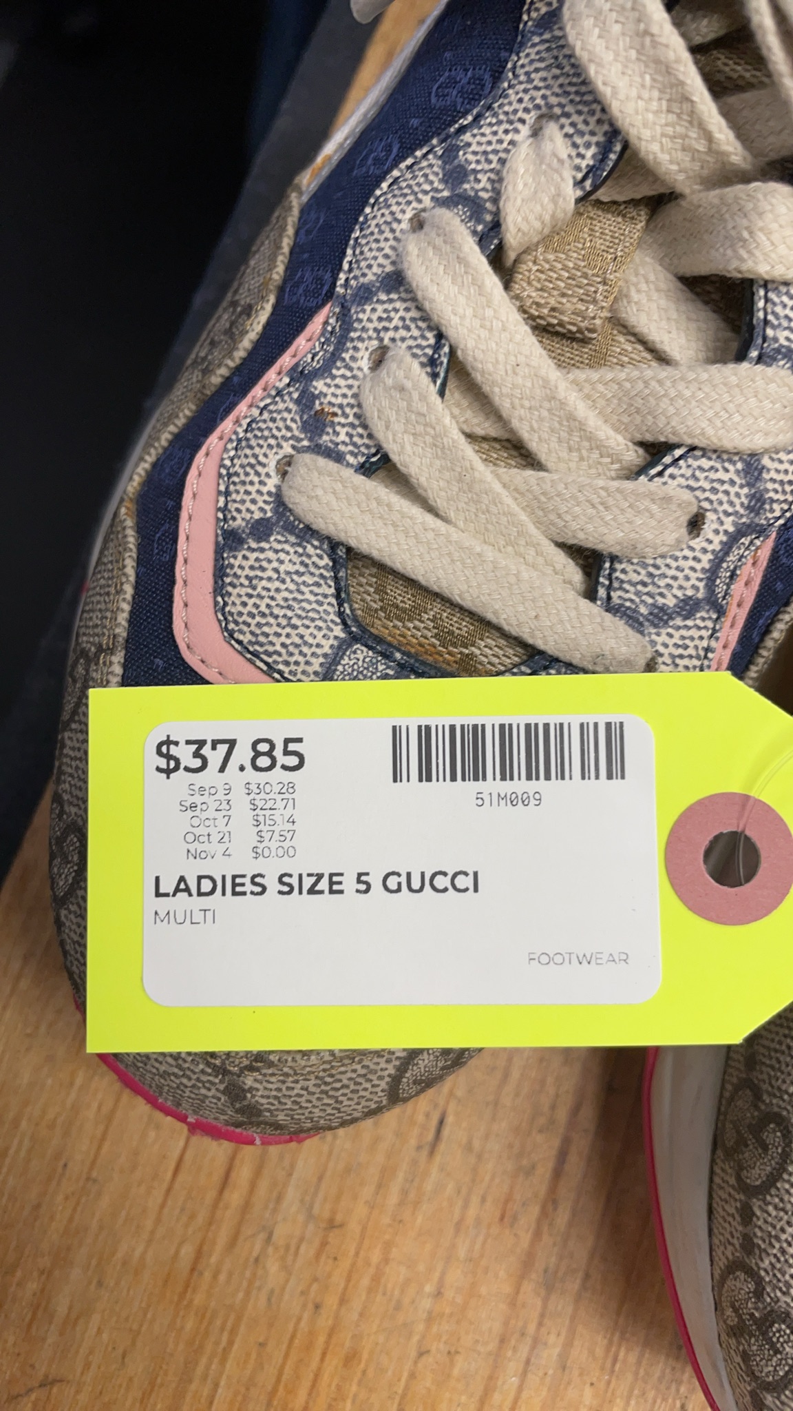 Gucci Ladies Multi-Color GG Monogram Sneakers