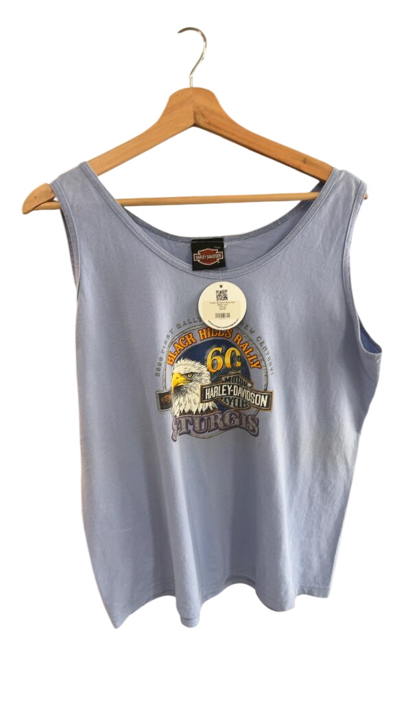 Harley-Davidson Tank Top Black Hills Rally 60th Anniversary Sturgis 2000 Vintage Large - image 1