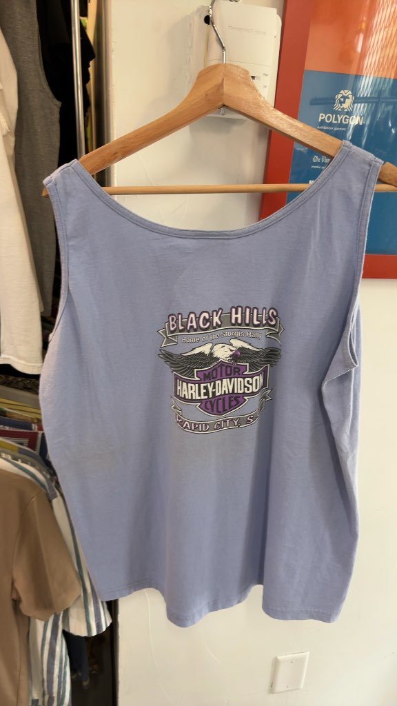 Harley-Davidson Tank Top Black Hills Rally 60th Anniversary Sturgis 2000 Vintage Large