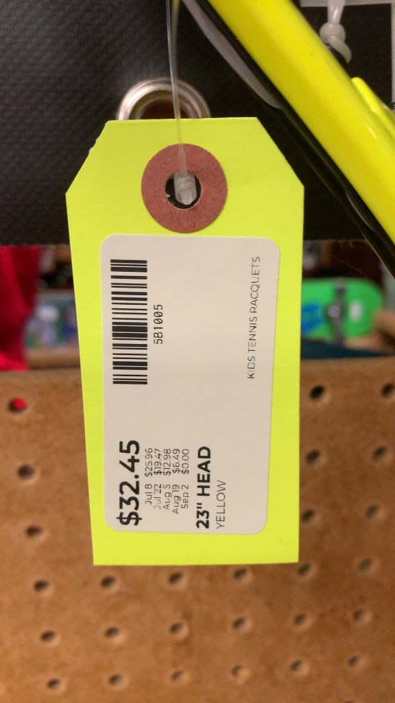 HEAD 23" Junior Tennis Racquet - Yellow