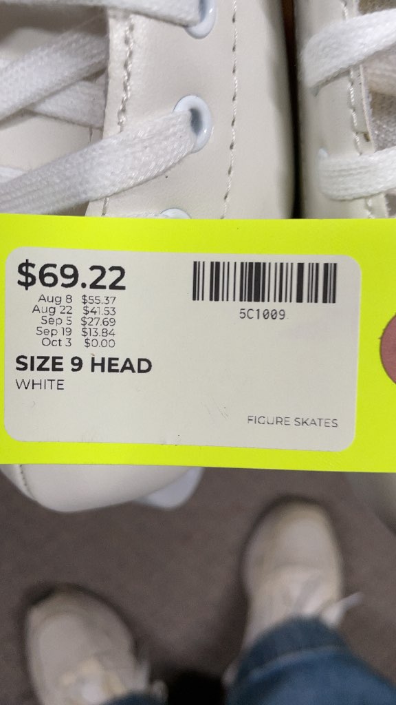 Head White Figure Skates Size 9