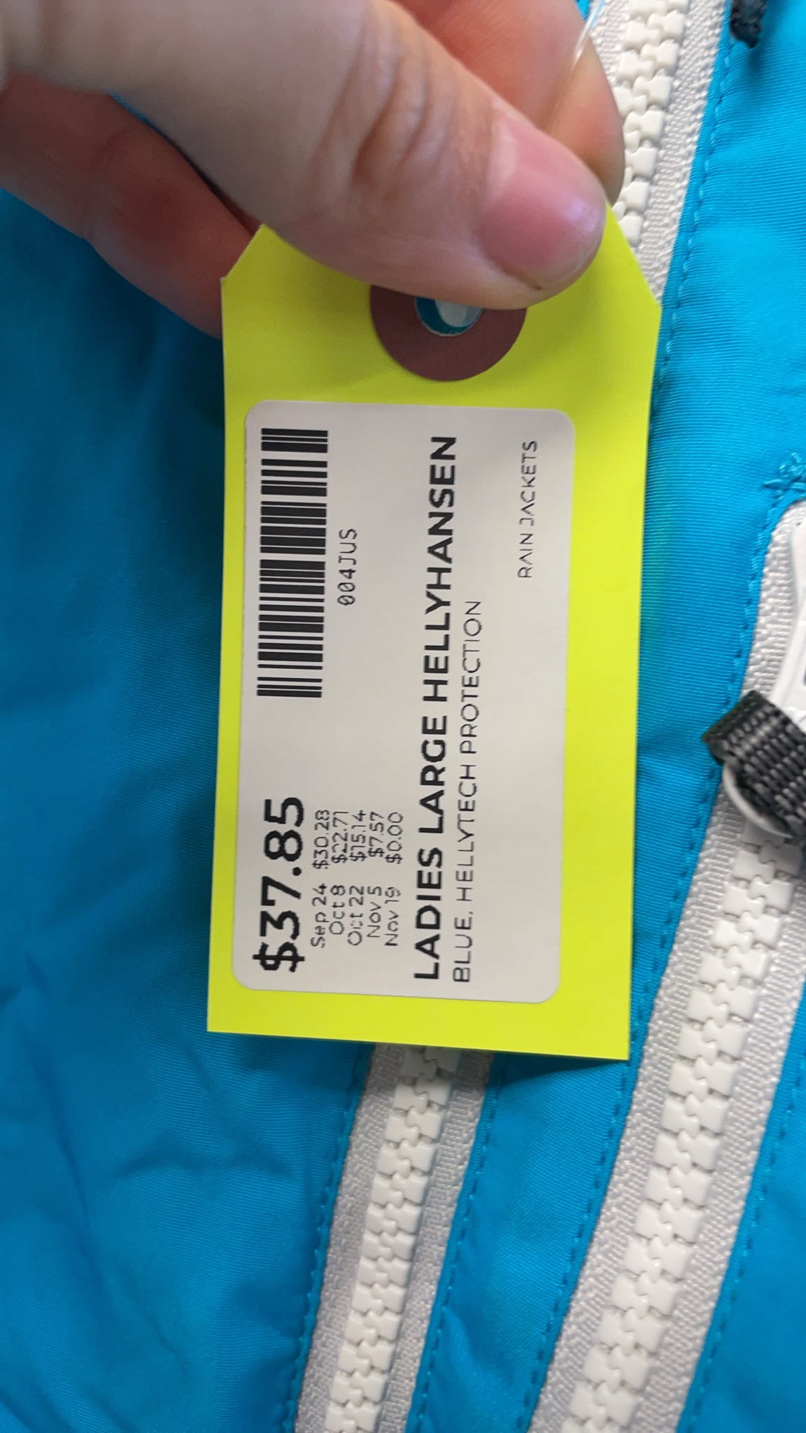 Helly Hansen HellyTech Protection Large Blue Rain Jacket