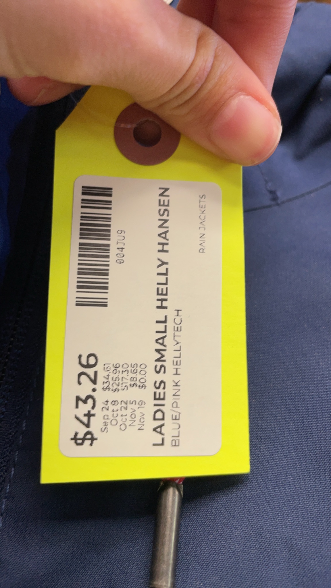 Helly Hansen HellyTech Small Blue/Pink Rain Jacket