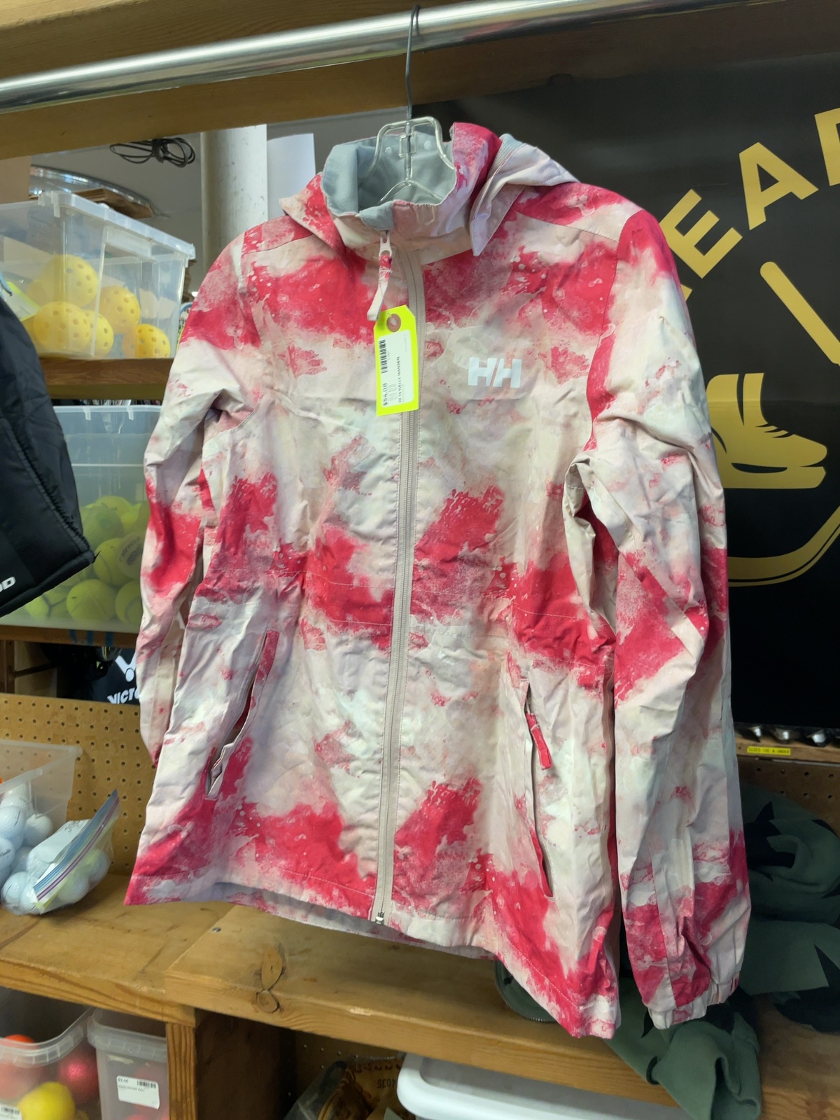 Helly Hansen JR 14 Pink/White Rain Jacket