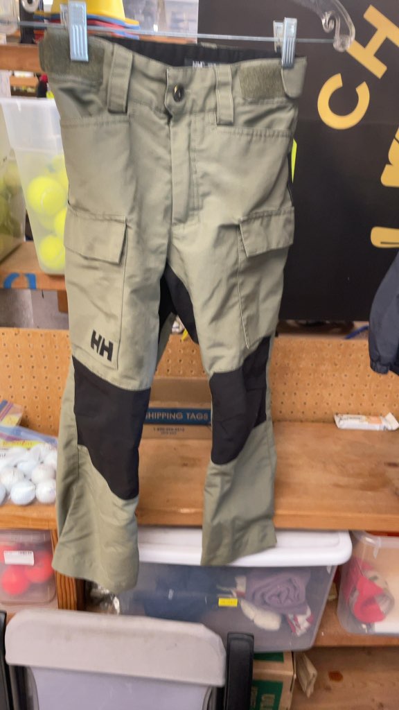 Helly Hansen Junior Pant Shell - Green/Black - Size 8