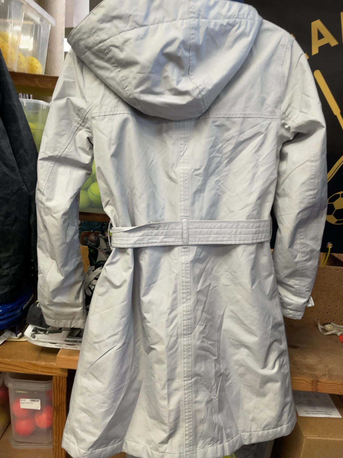 Helly Hansen Medium Grey Hooded Belted Coat