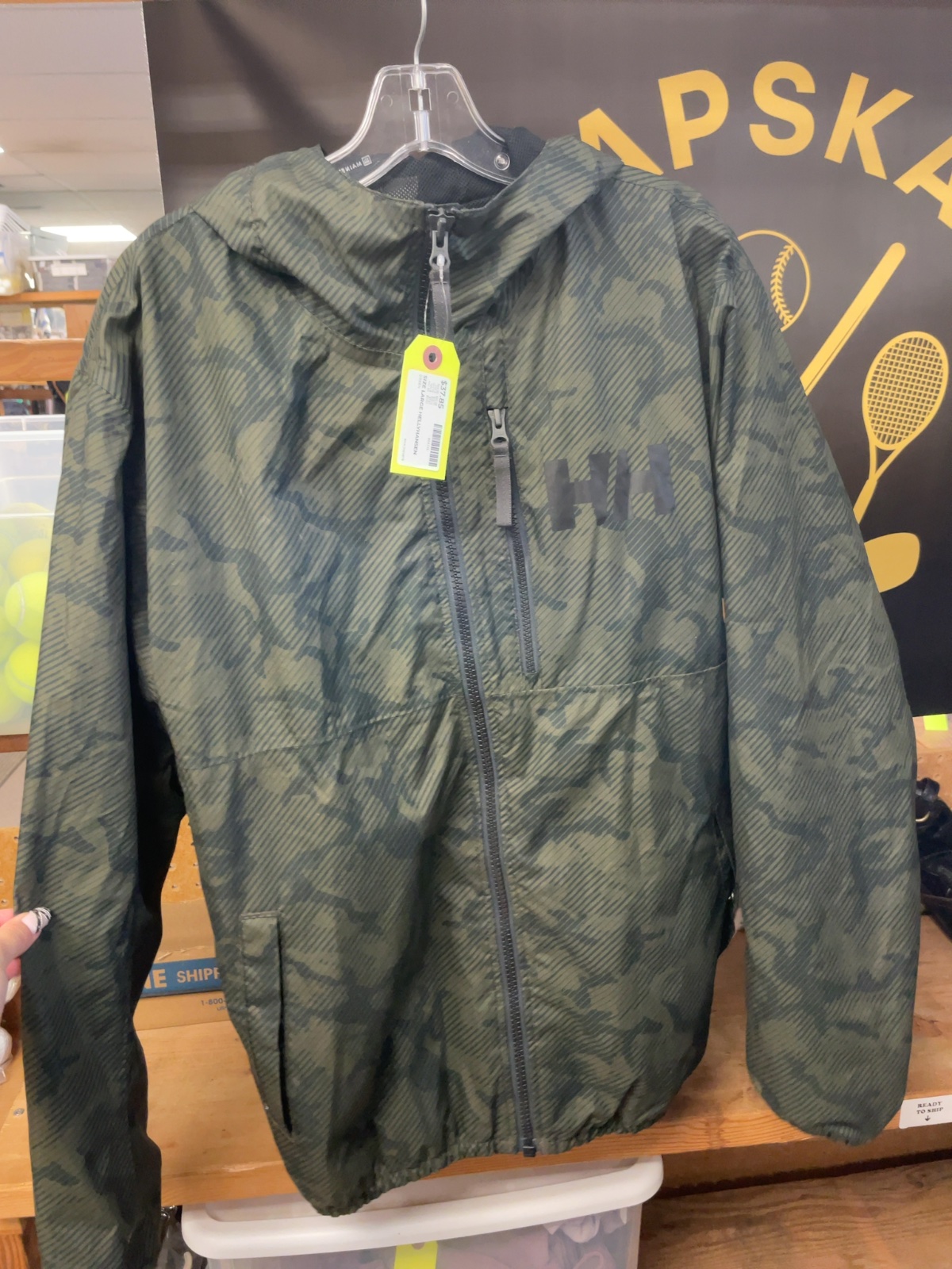 Helly Hansen Rain Jacket Size L Green