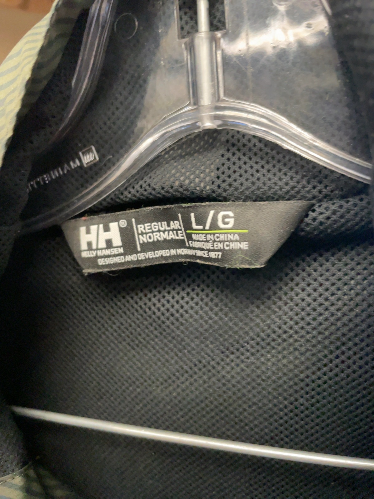 Helly Hansen Rain Jacket Size L Green
