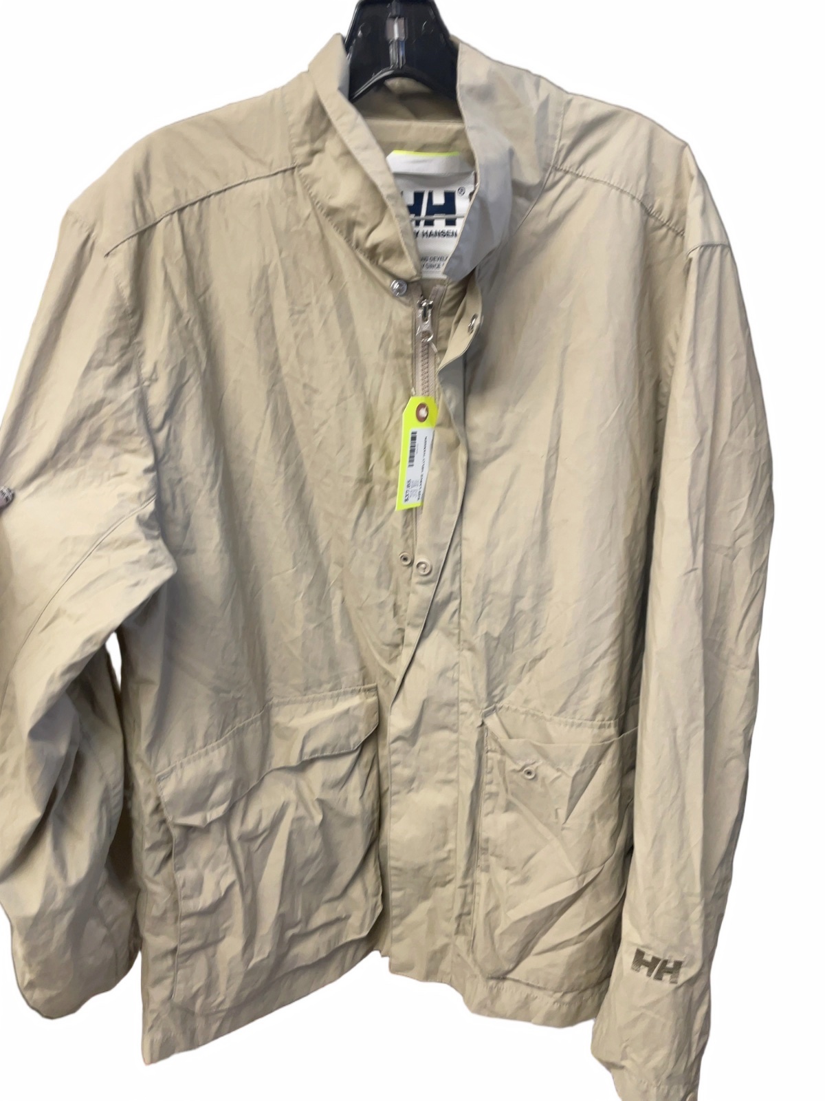 Helly Hansen Rain Jacket Size L Tan - image 1