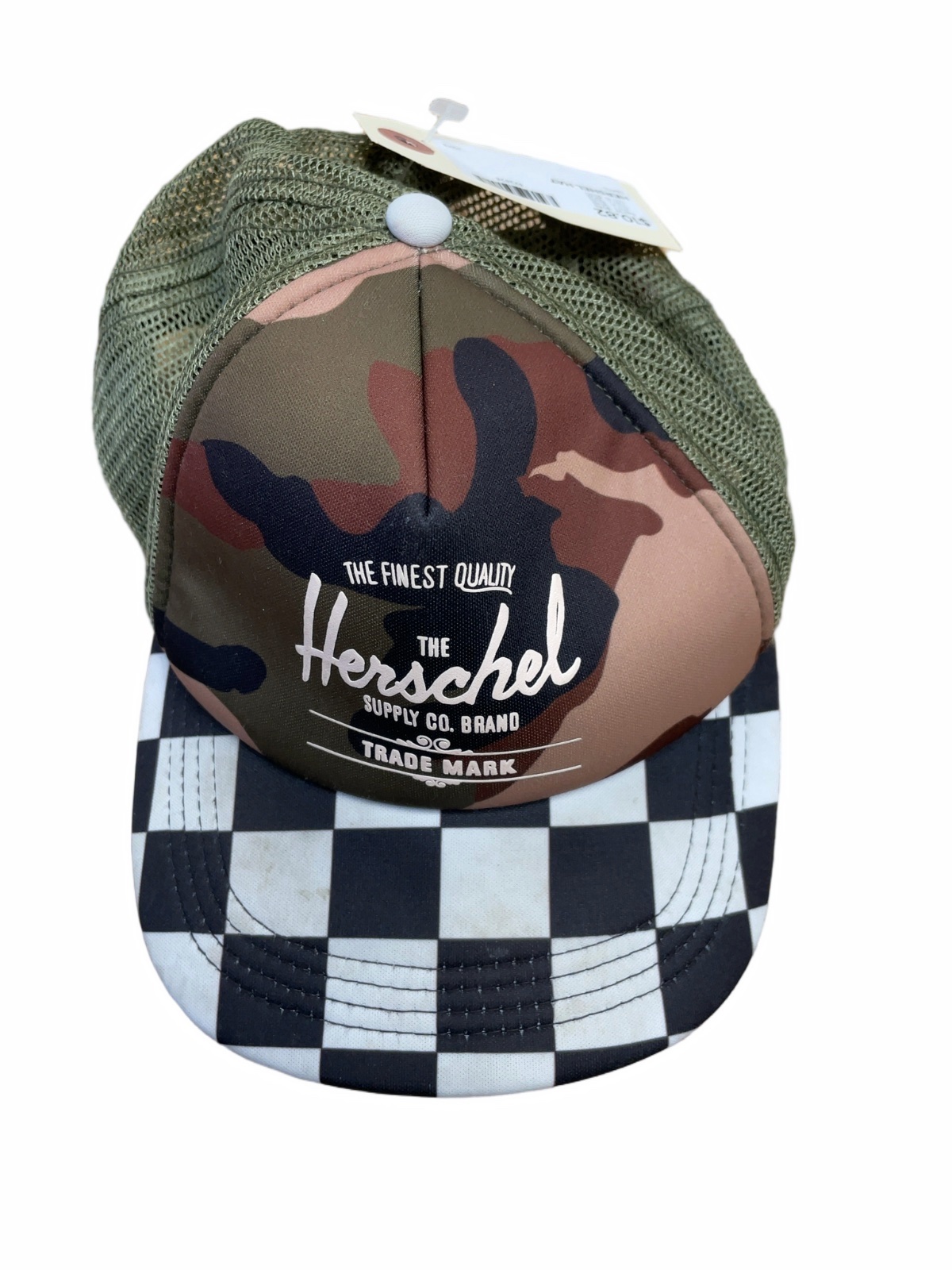 Herschel Camo Checkered Snapback Hat - image 1