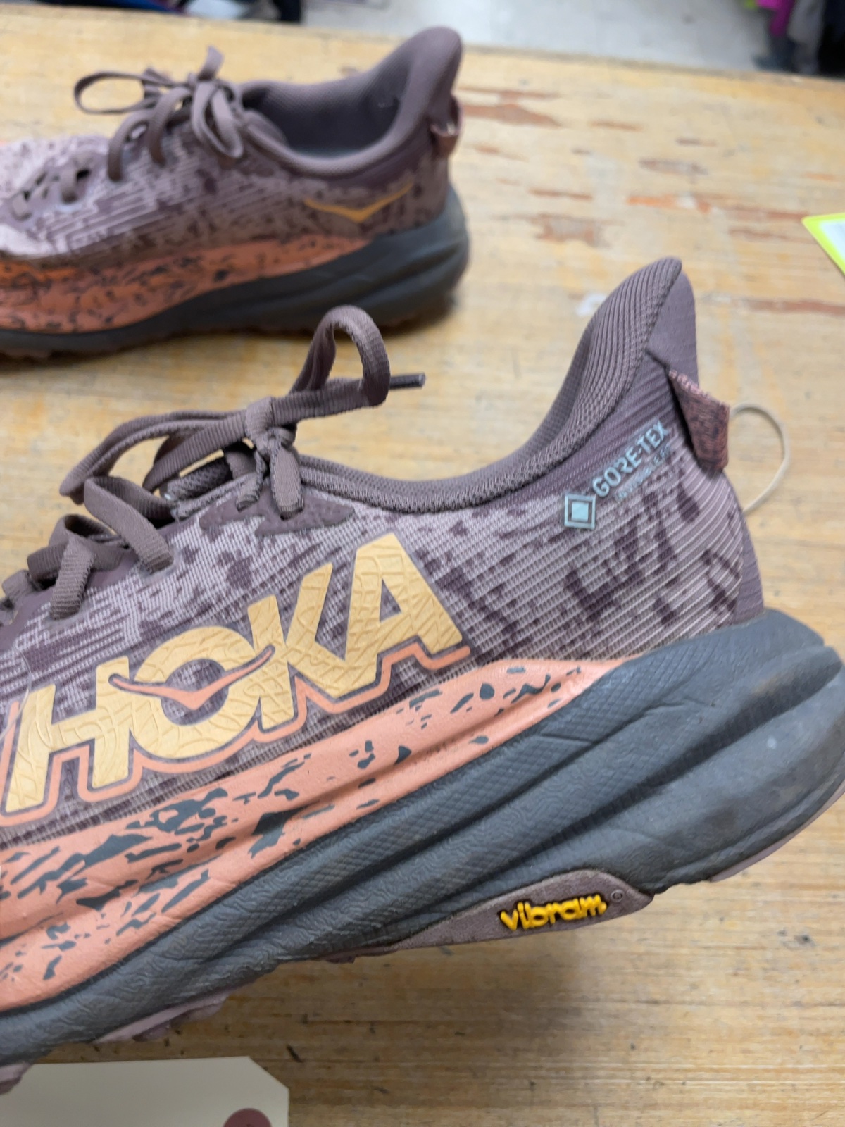 Hoka Speedgoat 6 GTX Size 9B Peach Trail Running Shoes