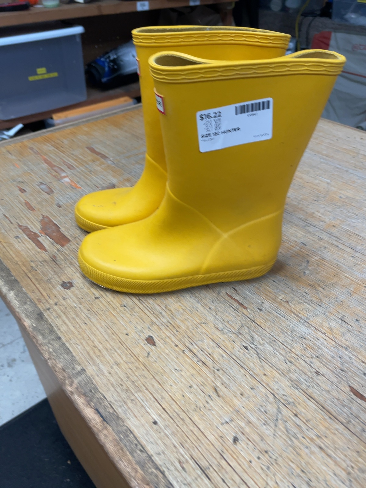Hunter Rain Boots 12C Yellow