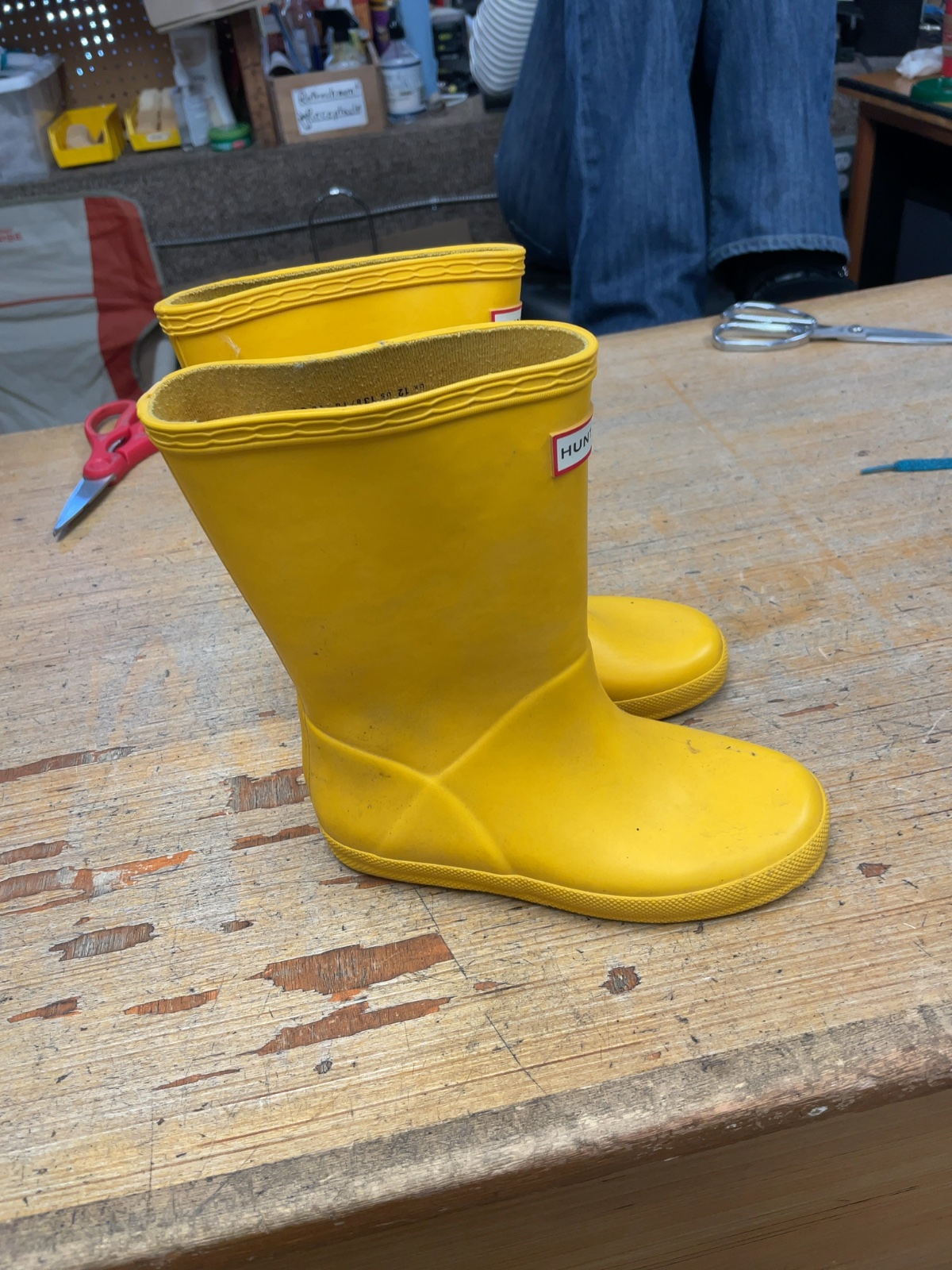 Hunter Rain Boots 12C Yellow