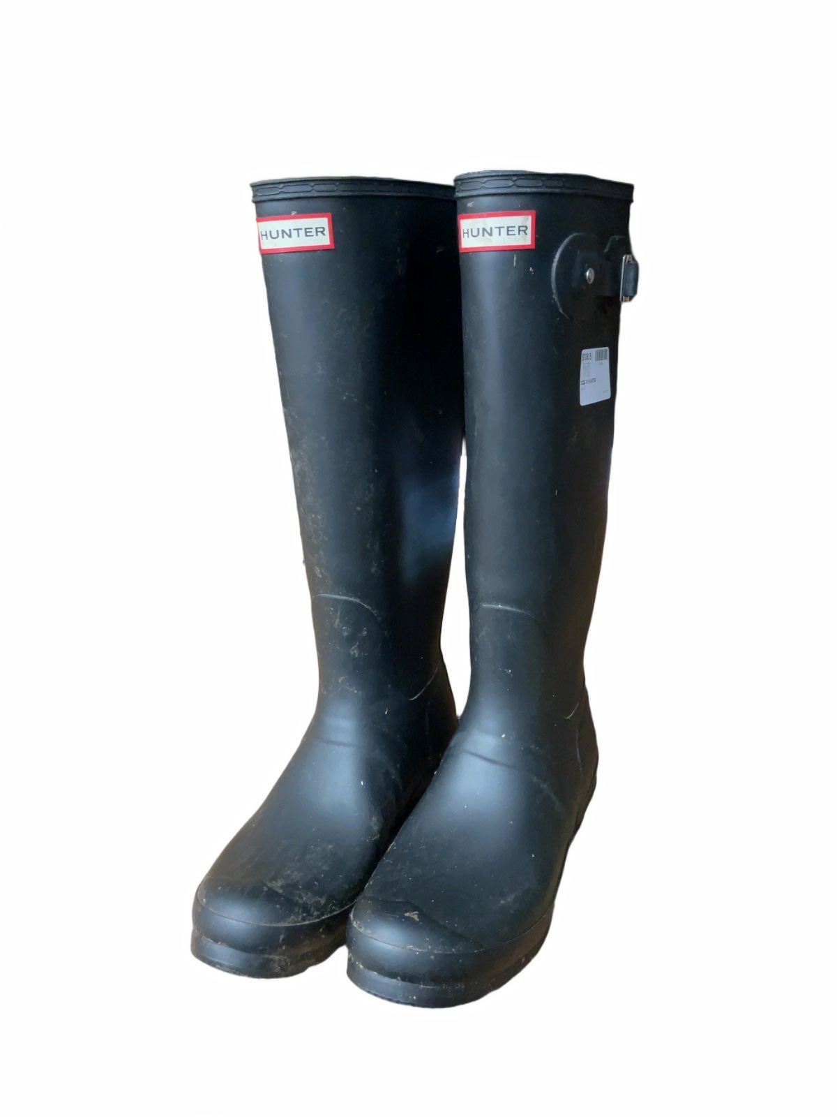 Hunter Tall Rain Boots Size 10 Black - image 1