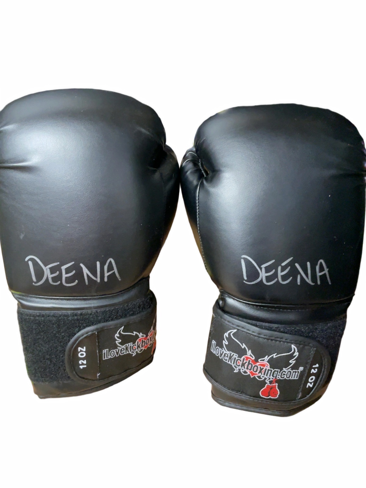 iLoveKickboxing.com Boxing Gloves 12 OZ Black - image 1
