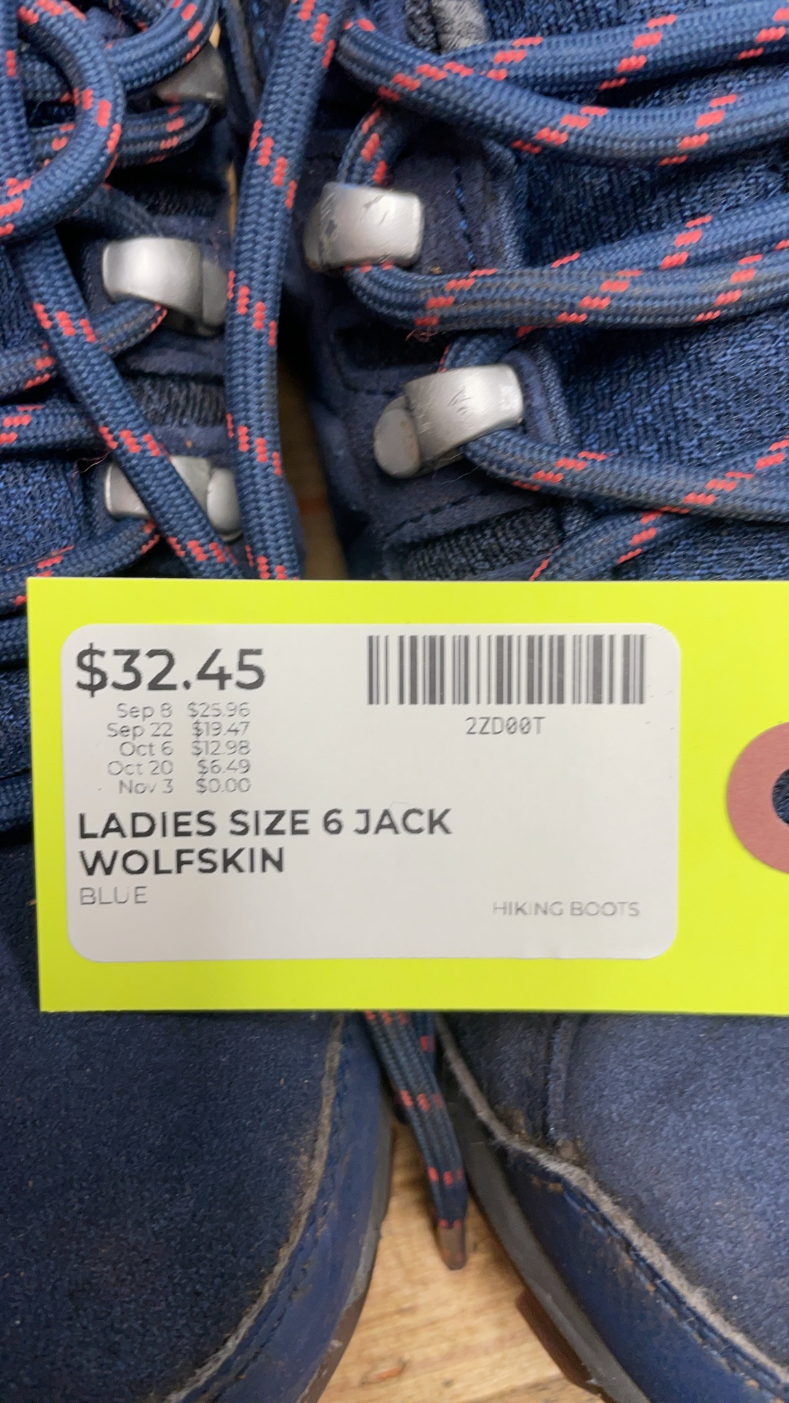Jack Wolfskin Ladies Size 6 Hiking Boots Blue