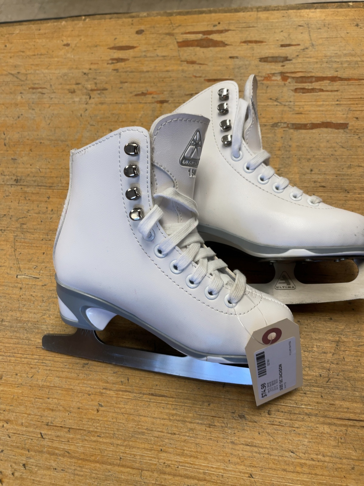 Jackson 150 Size 12C White Figure Skates