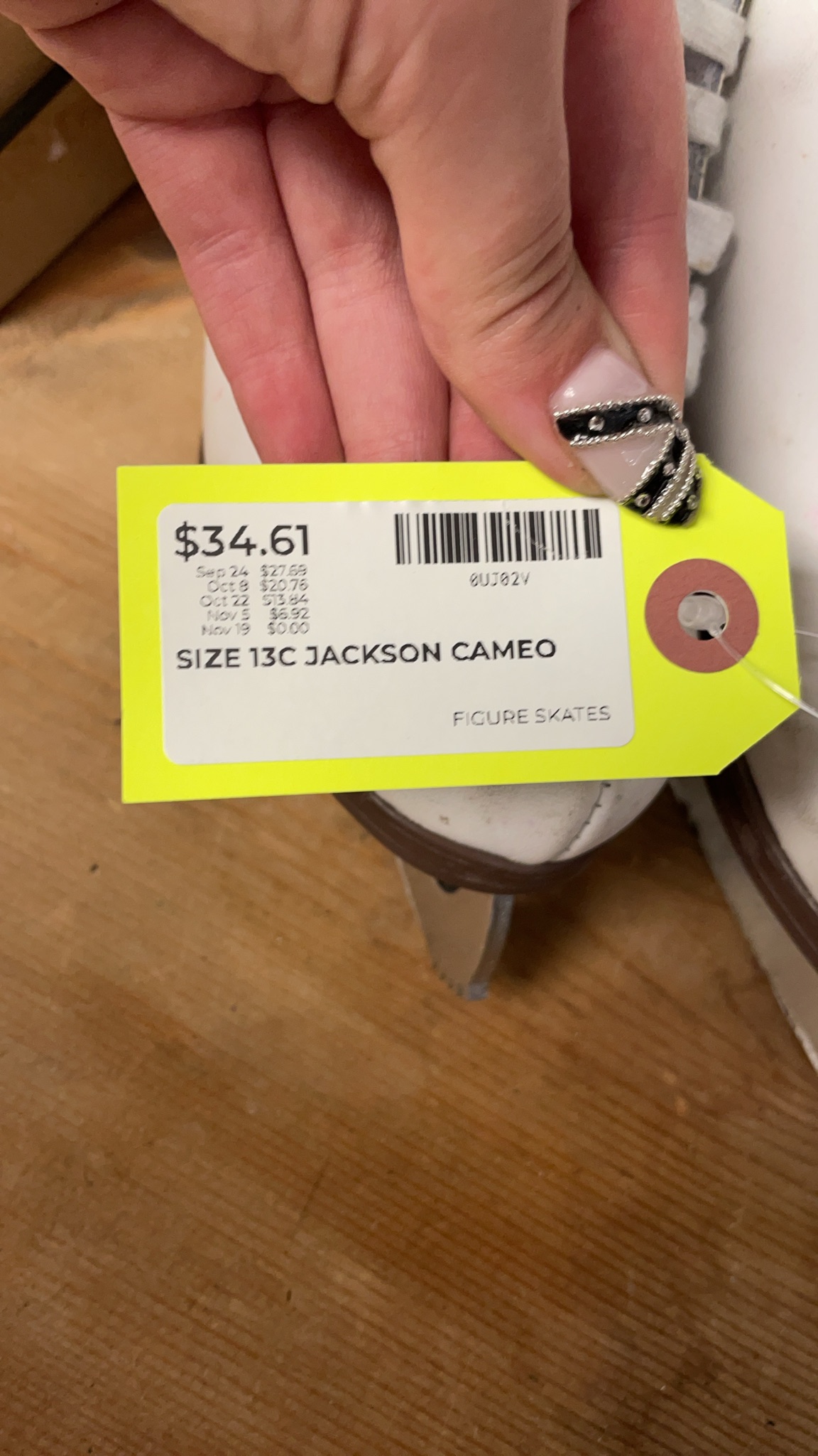 Jackson Cameo Size 13C White Figure Skates