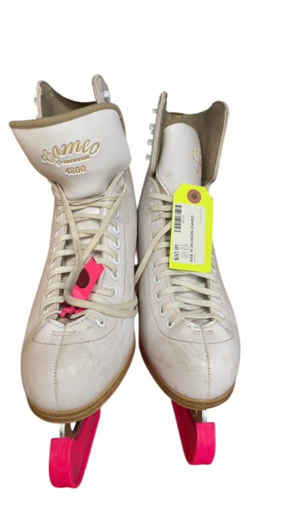 Jackson Cameo White Figure Skates Size 10 - image 1