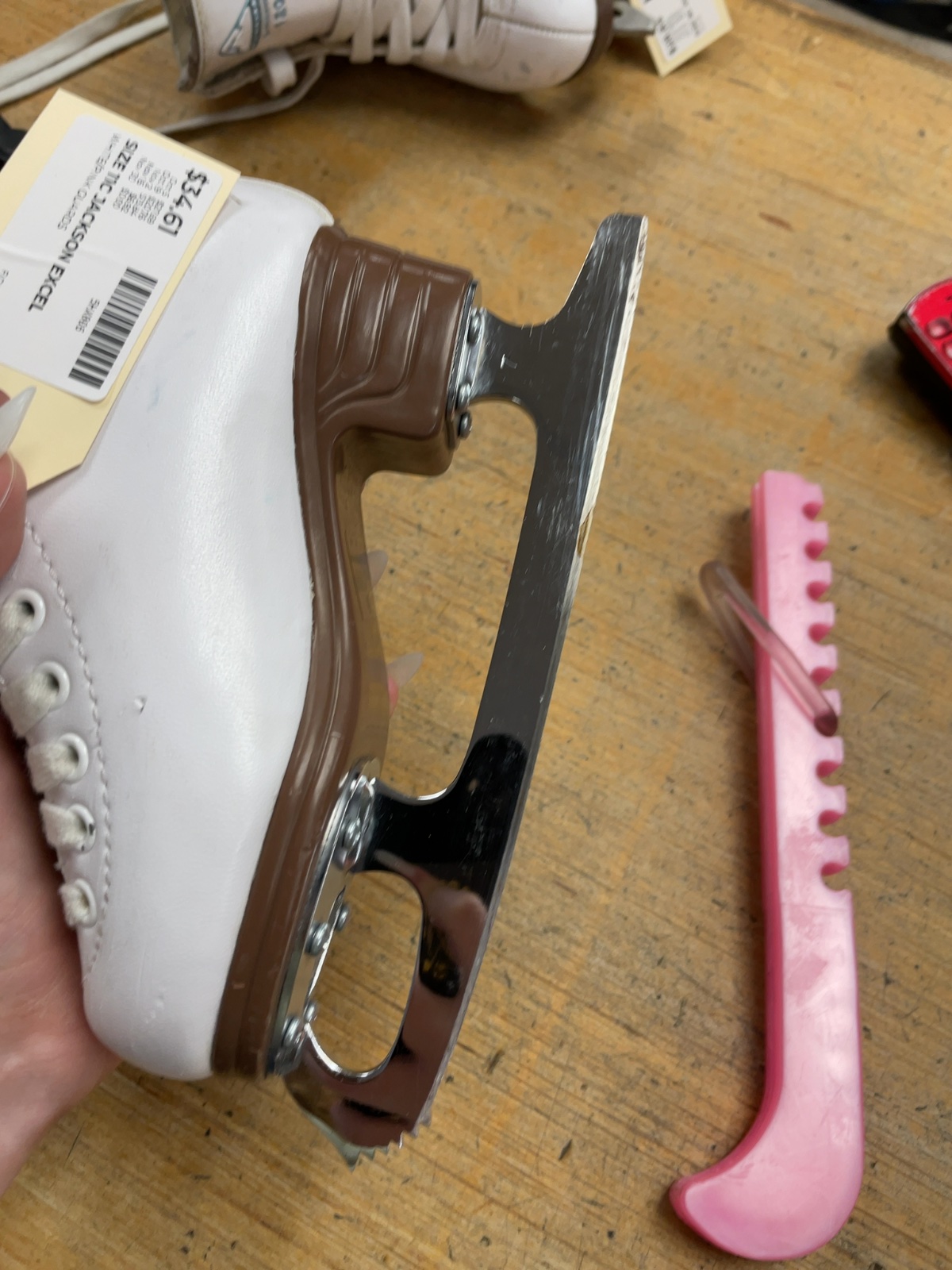 Jackson Excel Size 11C Figure Skates with Pink Guards