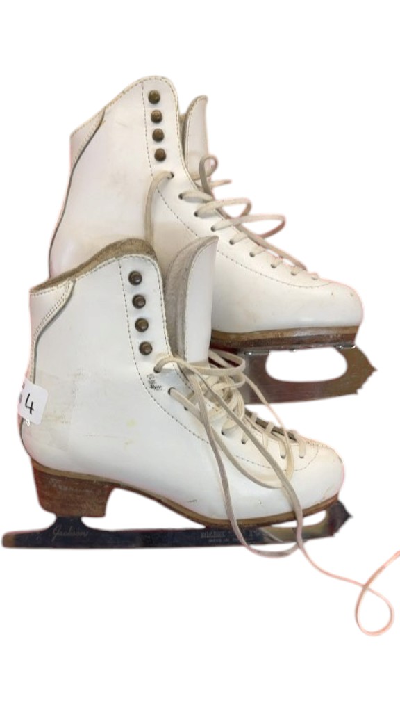 Jackson Figure Skates Mark IV White Used Size 4 - image 1