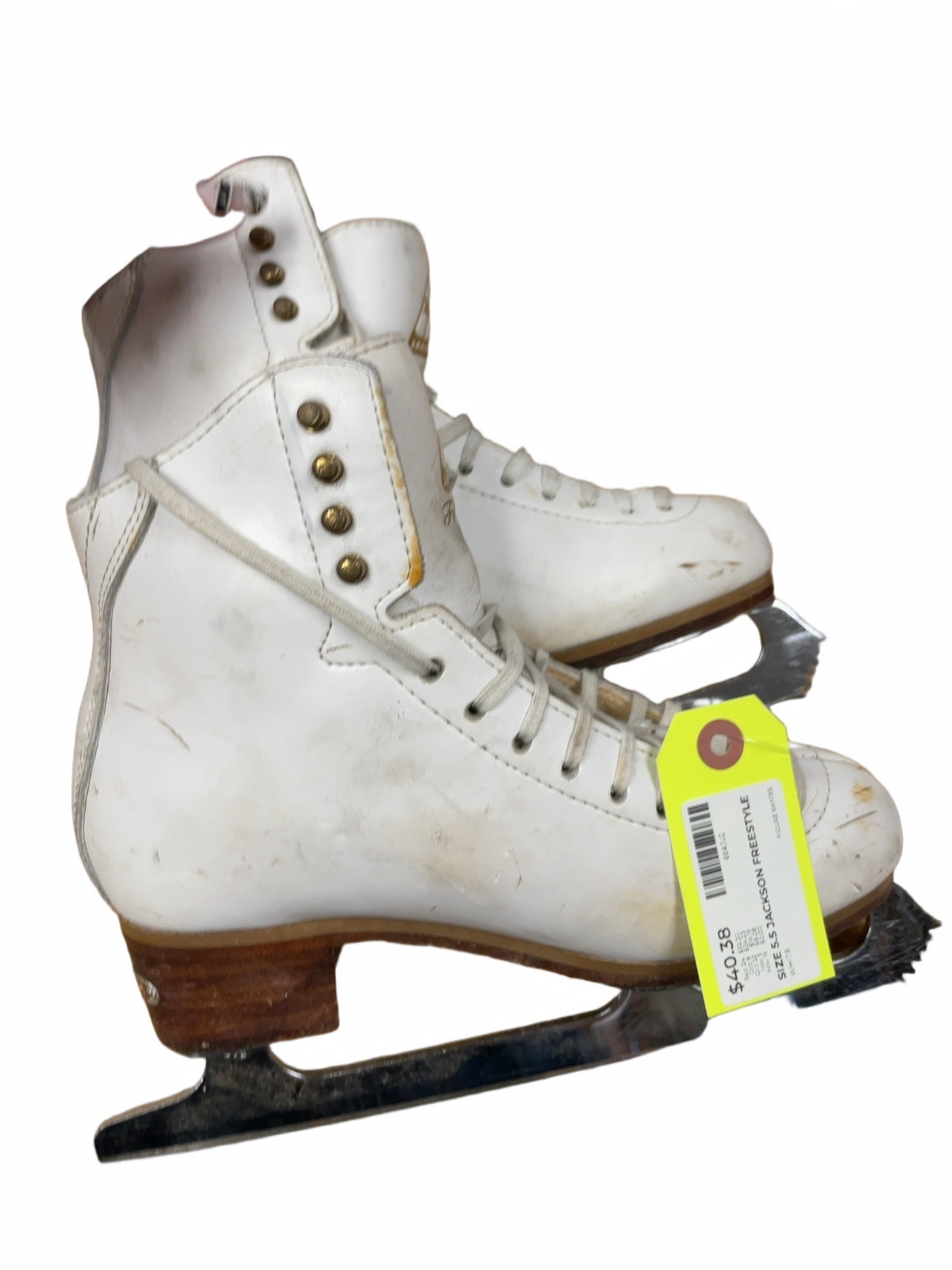 Jackson Freestyle Size 5.5 White Figure Skates - image 1