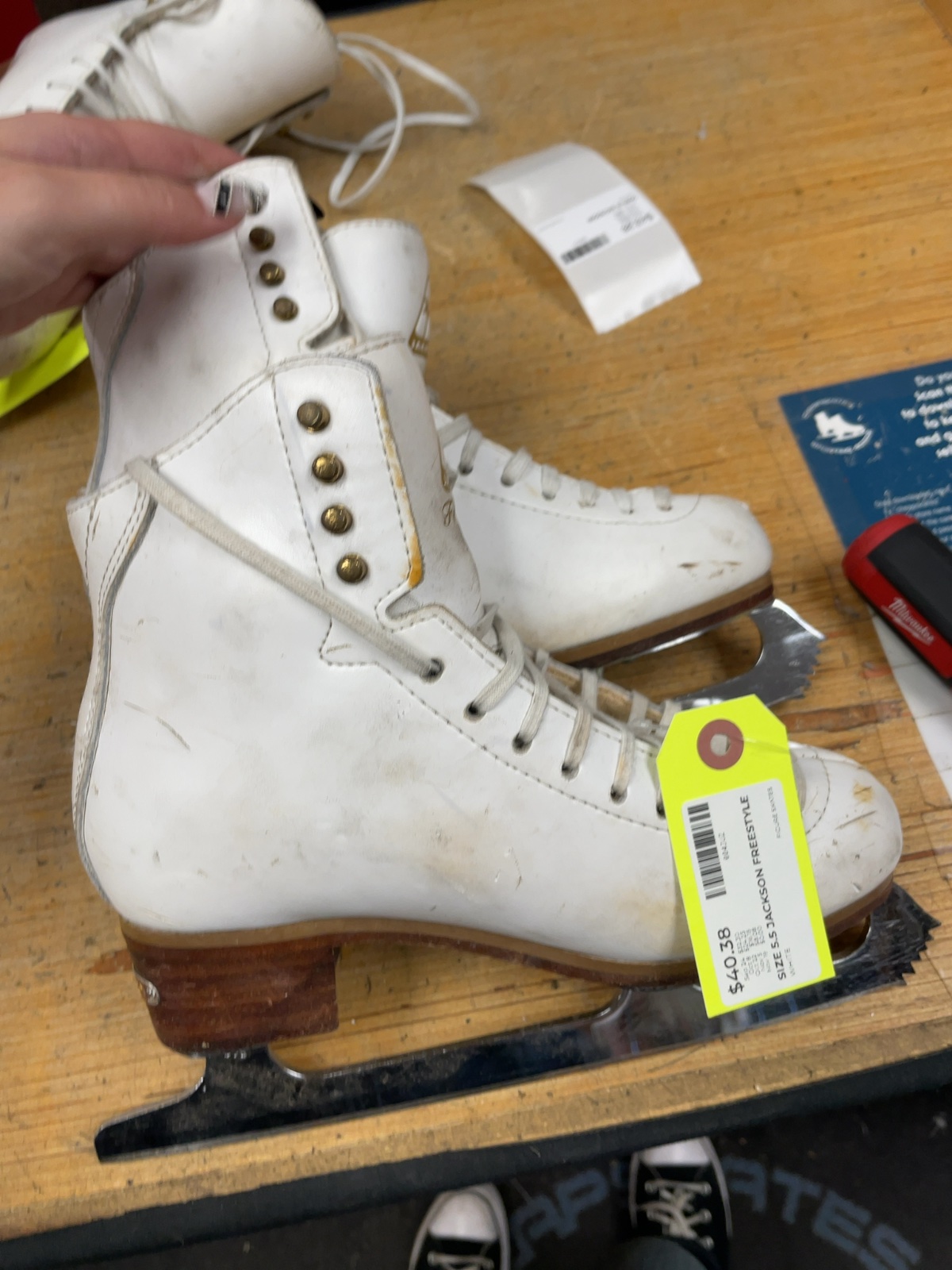 Jackson Freestyle Size 5.5 White Figure Skates