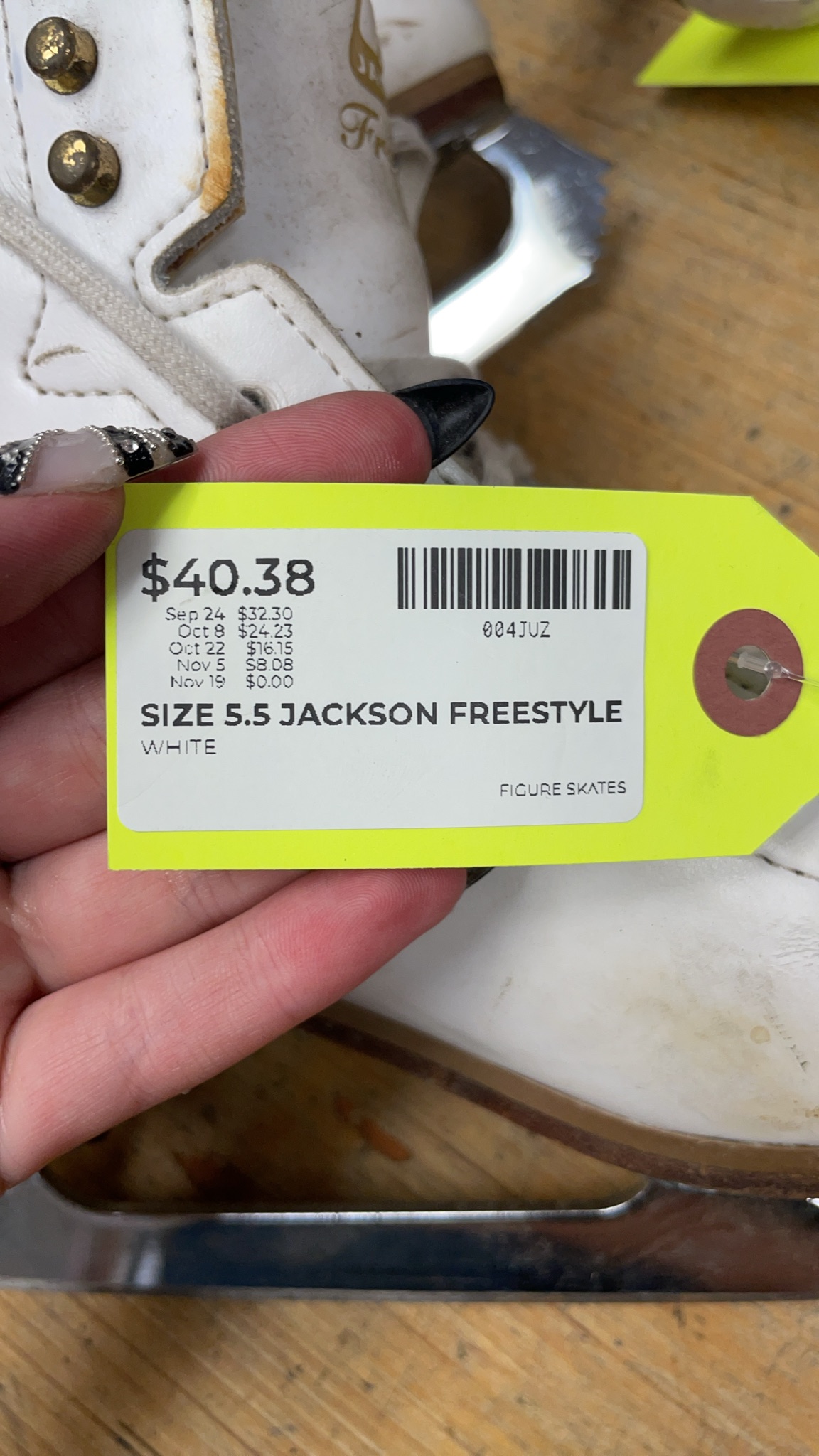 Jackson Freestyle Size 5.5 White Figure Skates