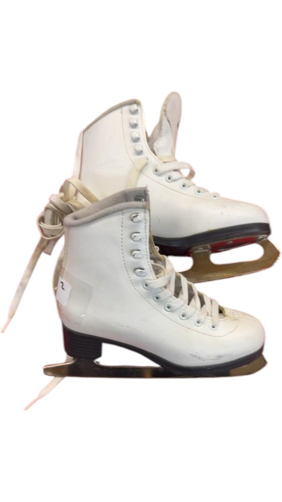 Jackson Glacier 350 Figure Skates White Used Size 2 - image 1