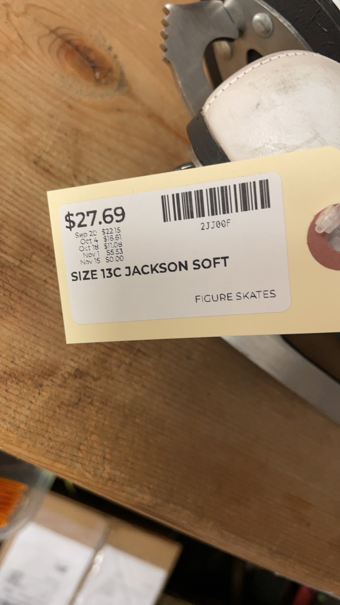Jackson Soft Skate 13J White Figure Skates