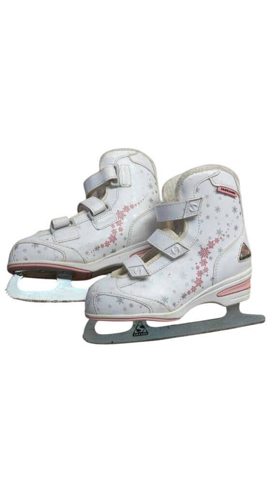 Jackson Softec Size 2 Figure Skates - White/Pink