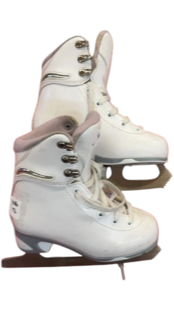 Jackson  Youth Figure Skates White Size 12Y Used - image 1