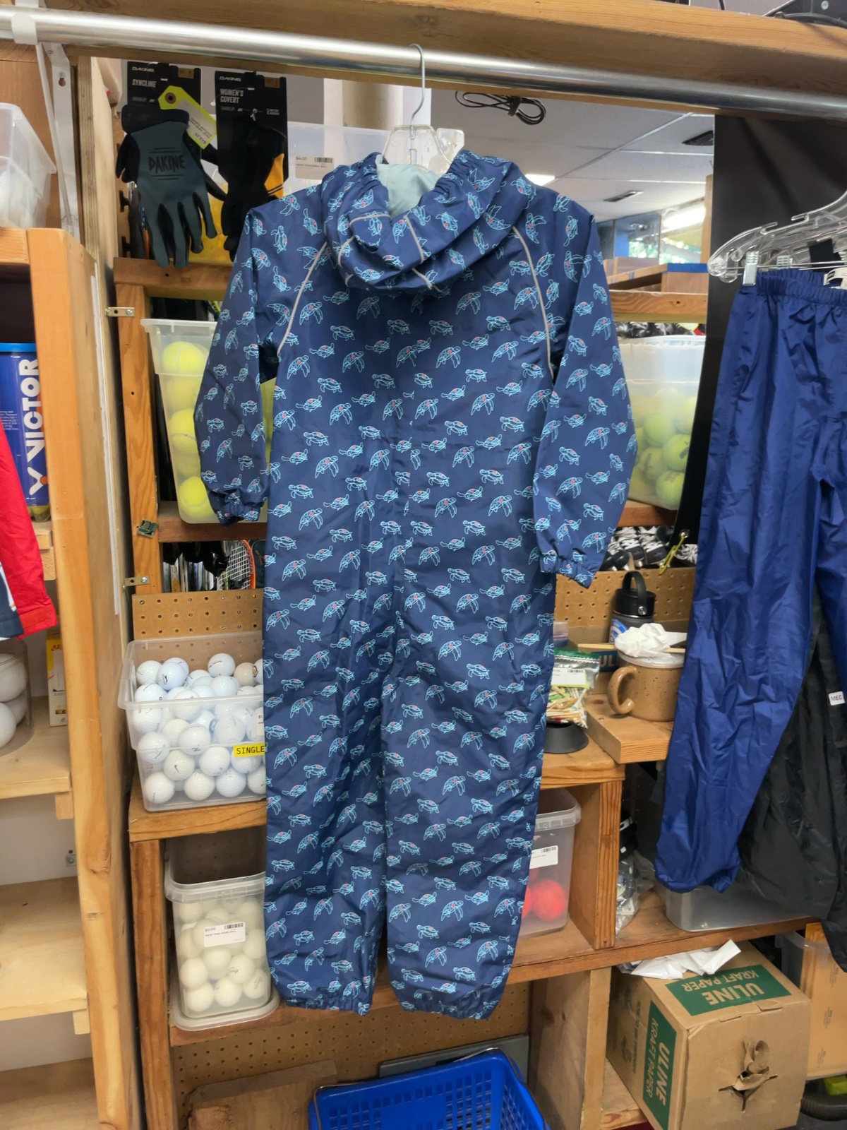 Jan & Jul Muddy Buddy JR 7 Bleu Turtles Rain Suit
