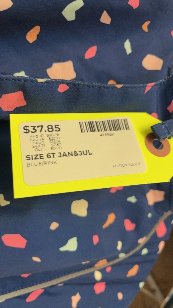 Jan & Jul Muddy Buddy Waterproof Rain Suit - Size 6T