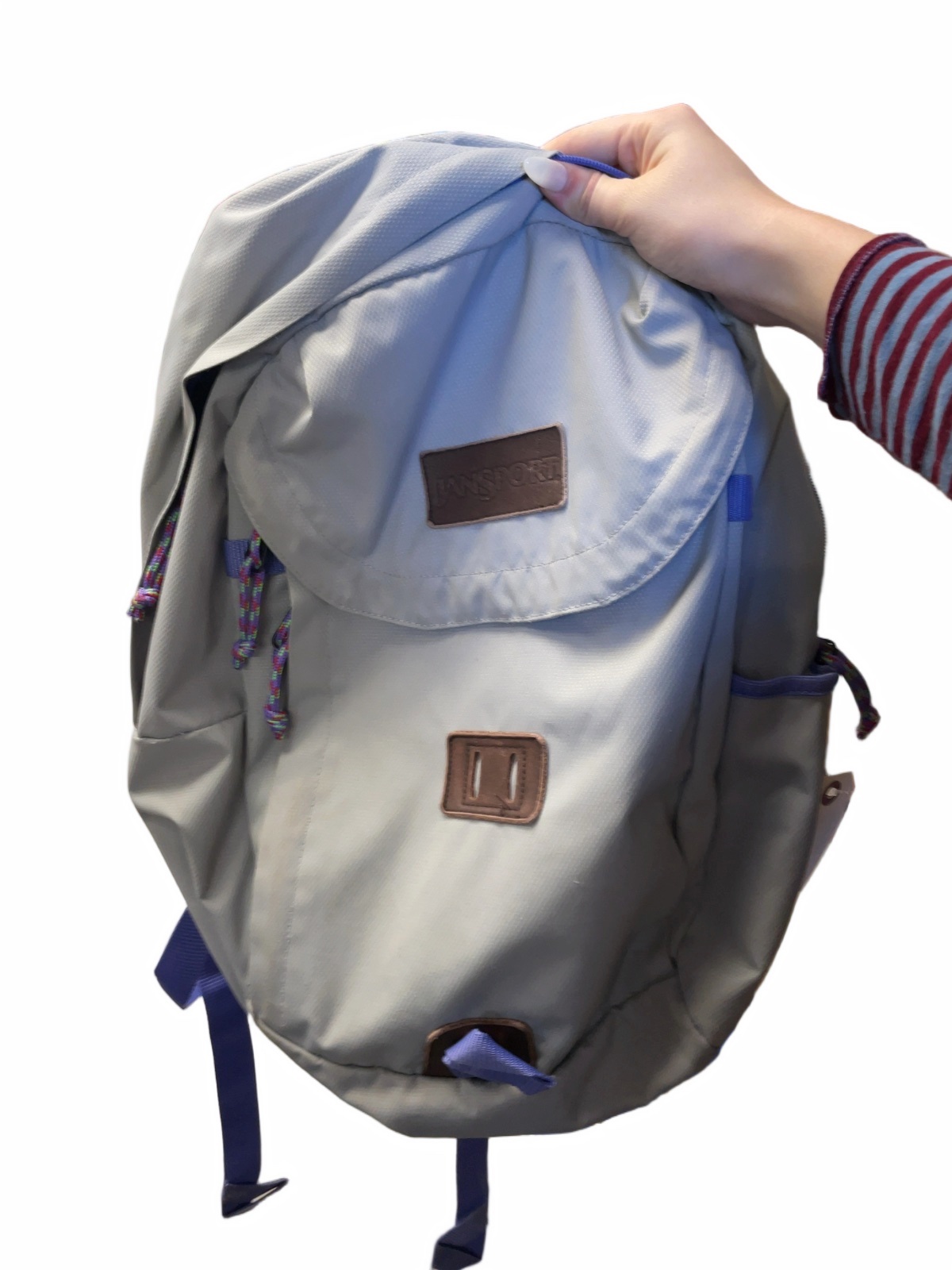 JanSport Heritage Style Backpack Grey/Purple - image 1